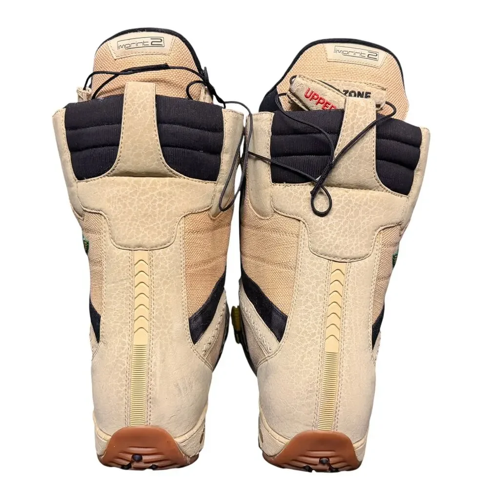 Burton Ruler Snowboard Boots Beige Tan Men's 11 Lace Lower Upper Zone Rare Color
